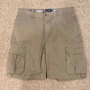G.H. Bass & Co. Men's Olive/Tan Cargo Shorts 32